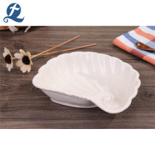 Hochwertige Jakobsmuschel-geformte Keramik-Suppenteller